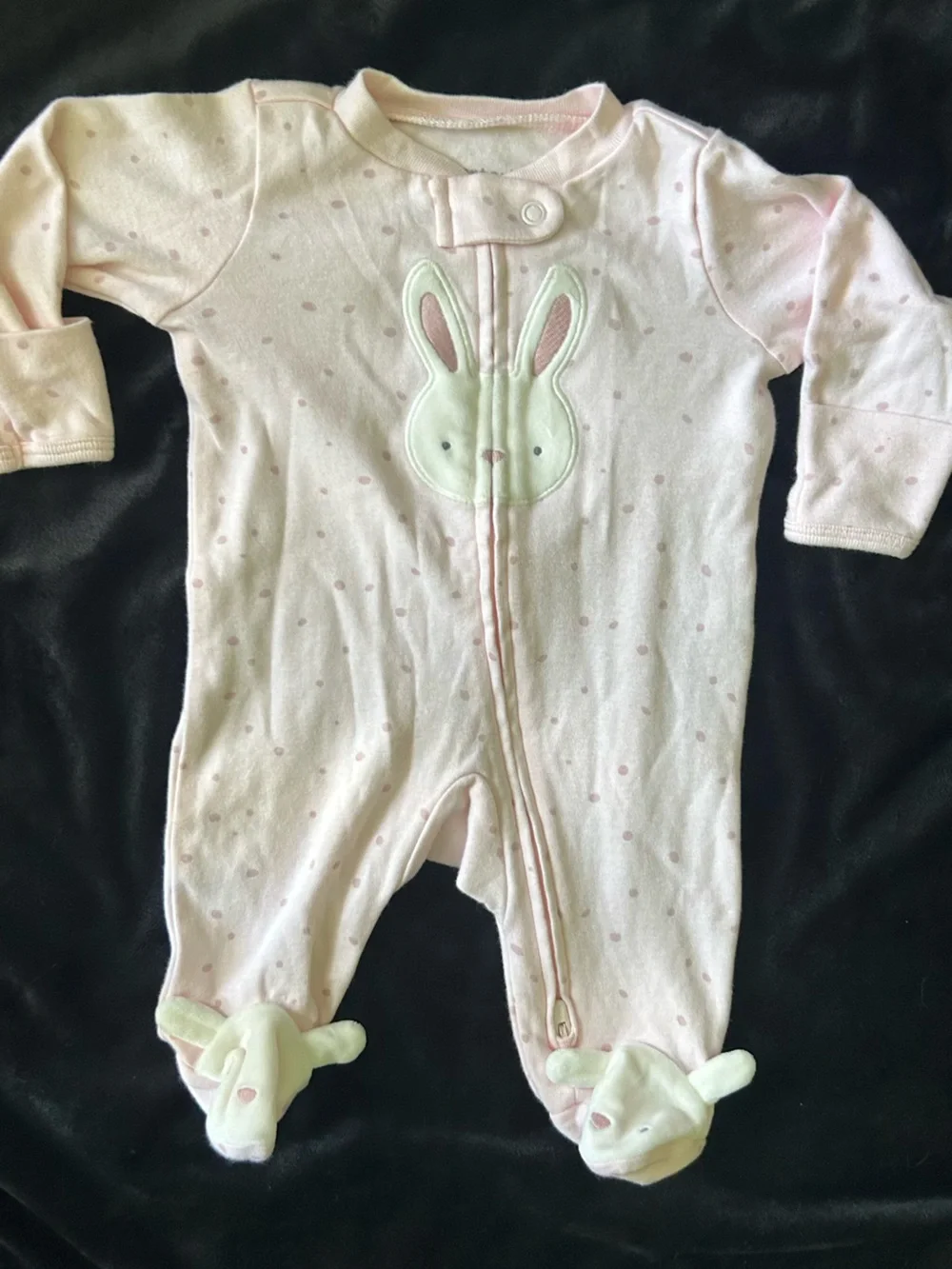Carter’s - Pink Bunny Polka-Dot baby One-Piece
